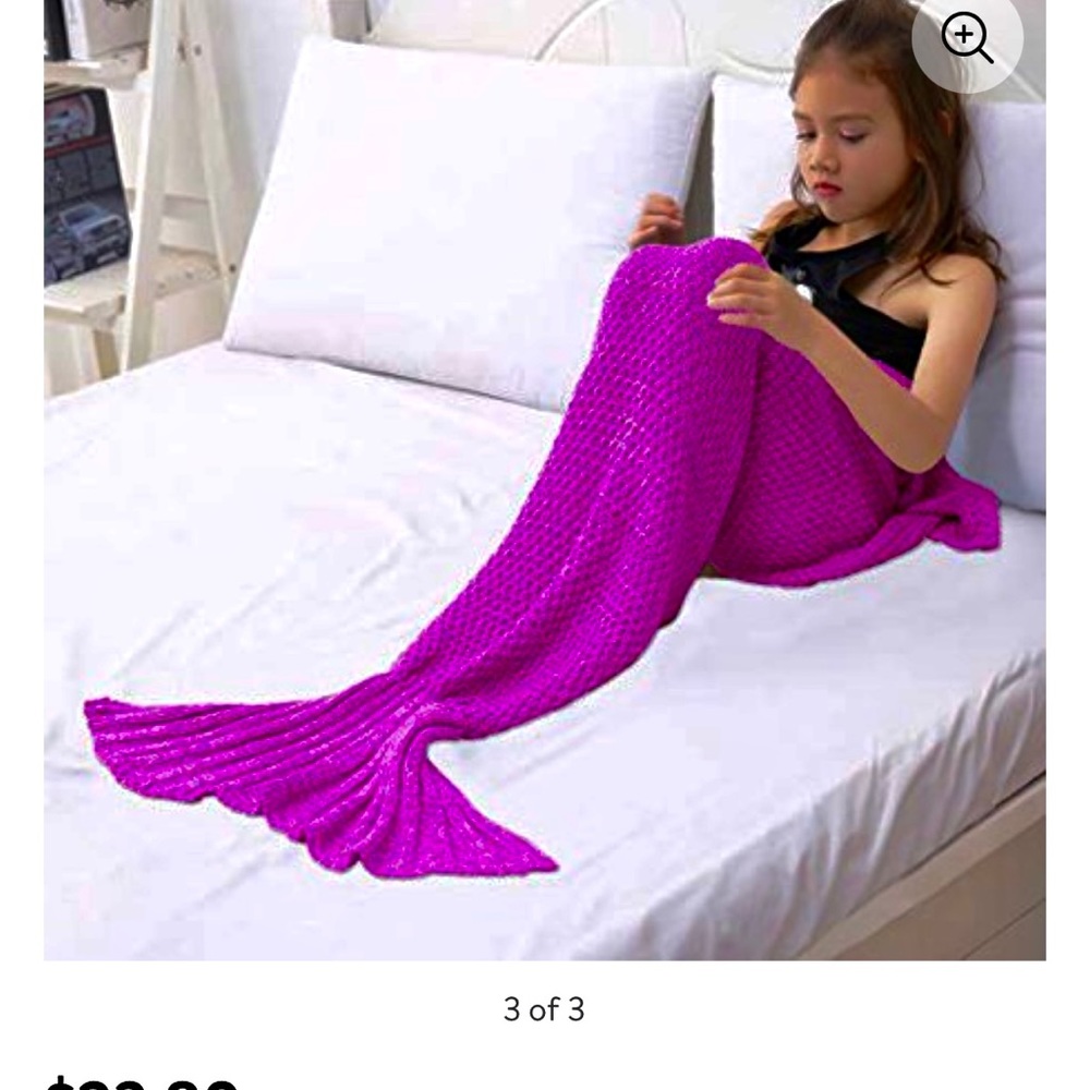 NWT Soft  and Quality Pink Mermaid Blanket 56x28